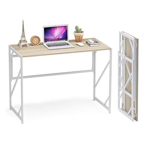 Ulifance Faltbarer Computertisch für Home Office, keine Montage, Schreibtisch FOLDA Beige von Ulifance