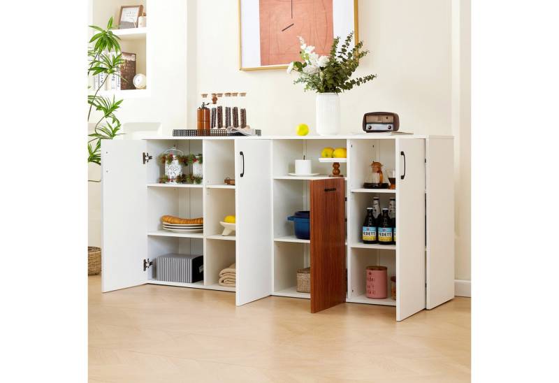 Ulife Anrichte Küche, Wohnzimmer (1 St), Weiß 160×40×80cm von Ulife