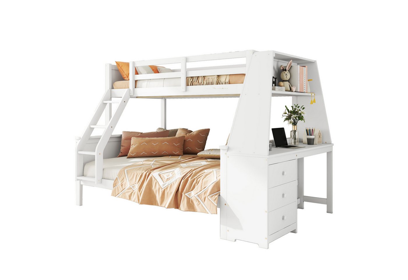 Ulife Etagenbett Kinderbett, ausgestattet mit Tisch, großer Stauraum, 90x200 cm, 140x200 cm Ulife Etagenbett Kinderbett, ausgestattet mit Tisch, großer Stauraum, 90x200 cm, 140x200 cm von Ulife