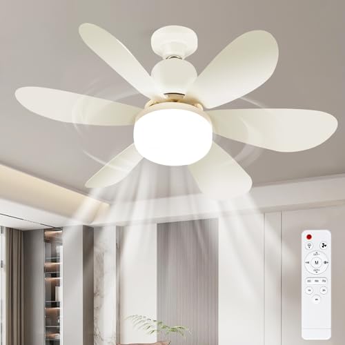 Ulikey Deckenleuchte mit Ventilator, LED Deckenventilator Leise, mit Beleuchtung und Fernbedienung, 3 Modi Dimmbar, 3 Windstufen, Timer Funktion, Deckenventilator für Wohnzimmer Schlafzimmer Ulikey Deckenleuchte mit Ventilator, LED Deckenventilator Leise, mit Beleuchtung und Fernbedienung, 3 Modi Dimmbar, 3 Windstufen, Timer Funktion, Deckenventilator für Wohnzimmer Schlafzimmer von Ulikey