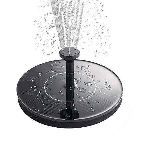 Ulikey Solar Springbrunnen, 1.4W Solar Teichpumpe, Solar Pumpe Springbrunnen, Solar Wasserpumpe Fontäne Pumpe für Gartenteiche, Pool, Aquarium, Gartenteich, Fisch-Behälter (Type-A) von Ulikey