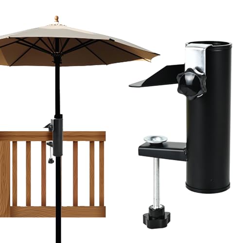 Ulikey Sonnenschirmständer, Schirmständer Balkon, Sonnenschirmständer Balkongeländer, Sonnenschirmhalter aus Metall, Feste Clip Halterung Schirmständer Für Balkon, Terrasse Oder Tisch, Camping Ulikey Sonnenschirmständer, Schirmständer Balkon, Sonnenschirmständer Balkongeländer, Sonnenschirmhalter aus Metall, Feste Clip Halterung Schirmständer Für Balkon, Terrasse Oder Tisch, Camping von Ulikey