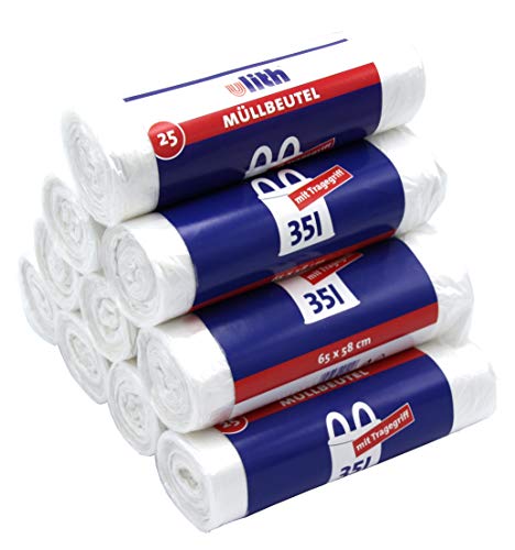 Ulith 35-Liter-Müllbeutel mit Tragegriff, 35 Liter reißfest und flüssigkeitsdicht recycelbares Produkt und Verpackung Ulith 35-Liter-Müllbeutel mit Tragegriff, 35 Liter reißfest und flüssigkeitsdicht recycelbares Produkt und Verpackung von Ulith