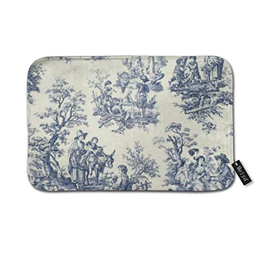 Uliykon Toile De Jouy Badteppich Fußmatte, weich und saugfähig, Badvorleger Anti-Rutsch und Plüsch Badematte für Badezimmer Wohnzimmer und Waschküche, 39,9 x 60,9 cm Uliykon Toile De Jouy Badteppich Fußmatte, weich und saugfähig, Badvorleger Anti-Rutsch und Plüsch Badematte für Badezimmer Wohnzimmer und Waschküche, 39,9 x 60,9 cm von Uliykon