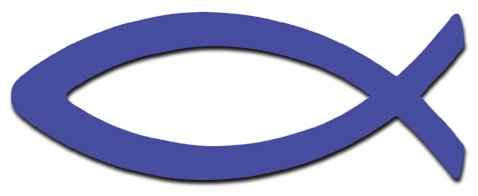 Uljö Fischaufkleber BLAU 13 cm Vinyl Minimalistisch Outdoor Sticker Decal von Uljö