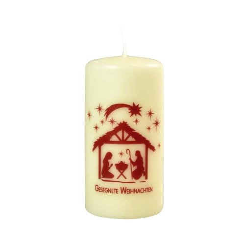 Uljö Kerze Krippe "Gesegnete Weihnachten" 12cm, Weihnachtsmotiv, Unparfümiert Uljö Kerze Krippe "Gesegnete Weihnachten" 12cm, Weihnachtsmotiv, Unparfümiert von Uljö