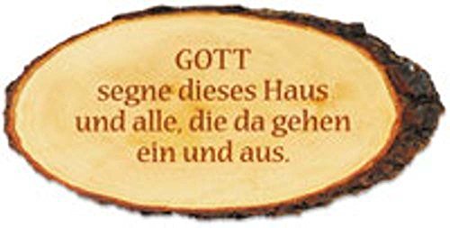 Uljö °° Baumrindenscheibe (Gott segne dieses Haus)... von Uljö