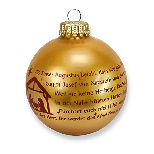 Uljö Christbaumkugel in Gold - Weihnachtsgeschichte von Uljö