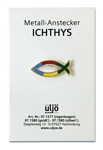 Uljö °° Metall-Anstecknadel, Fisch Regenbogen von Uljö