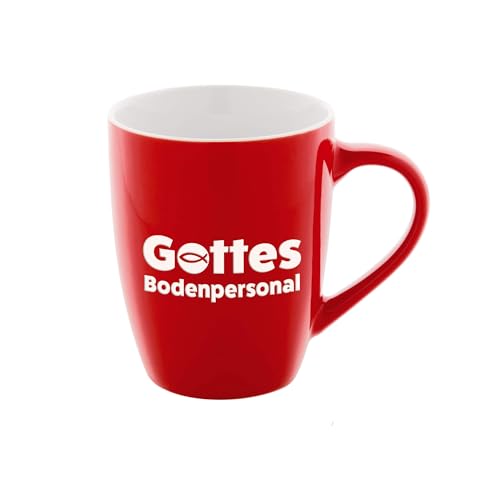 Uljö rote Keramiktasse Gottes Bodenpersonal von Uljö