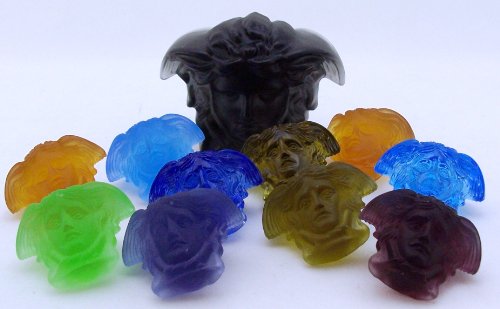 Dekoköpfe - farblich sortiert - aus Glas - Kiloware von Ullmannglass