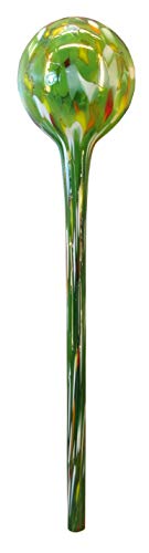Durstkugel - Wasserspender - Bewässerungskugel handgemacht - mundgeblasen in verschiedenen Farben (grün-bunt) von Ullmannglass