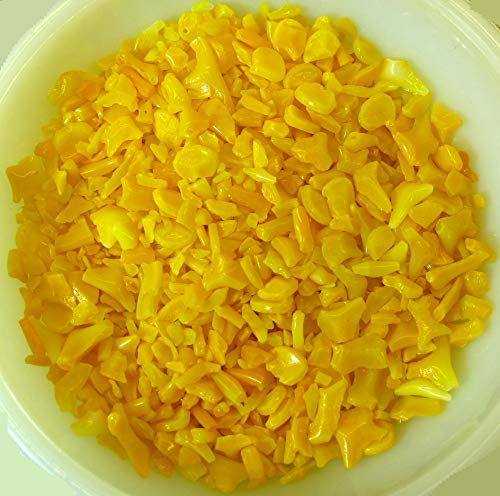 Ullmannglass Glasbruch - Farbsand - Glaspulver im 500g Beutel (opalgelb) von Ullmannglass