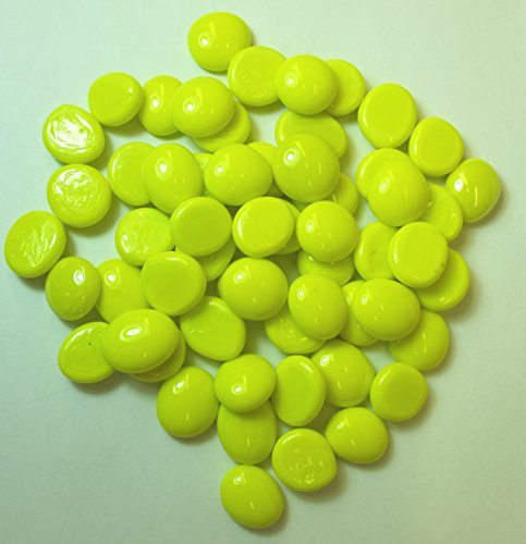 Ullmannglass Glasnuggets - Dekosteine - Muggelsteine, klein (Ø ca. 16/18mm) in Opal gelb zu 200 g verpackt. von Ullmannglass