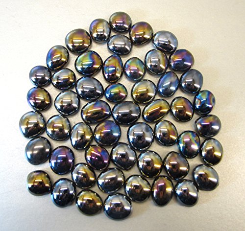 Ullmannglass Glasnuggets - Dekosteine - Muggelsteine, klein (Ø ca. 16/18mm) in irisierend zu 200 g verpackt. von Ullmannglass