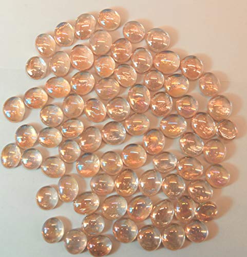 Ullmannglass Glasnuggets - Dekosteine - Muggelsteine, klein (Ø ca. 16/18mm) in rosé irisierend zu 200 g verpackt. von Ullmannglass