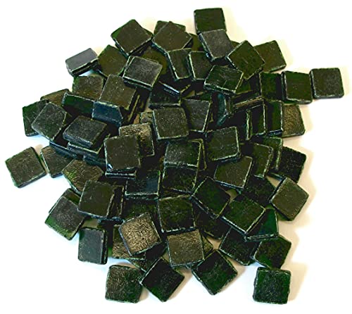 Ullmannglass Vorgepresste Quadrate, 12x12 mm, h ca. 3 mm, Fusing Float (AK 82 +/-3) ca. 100 Stück (Chromgrün) von Ullmannglass