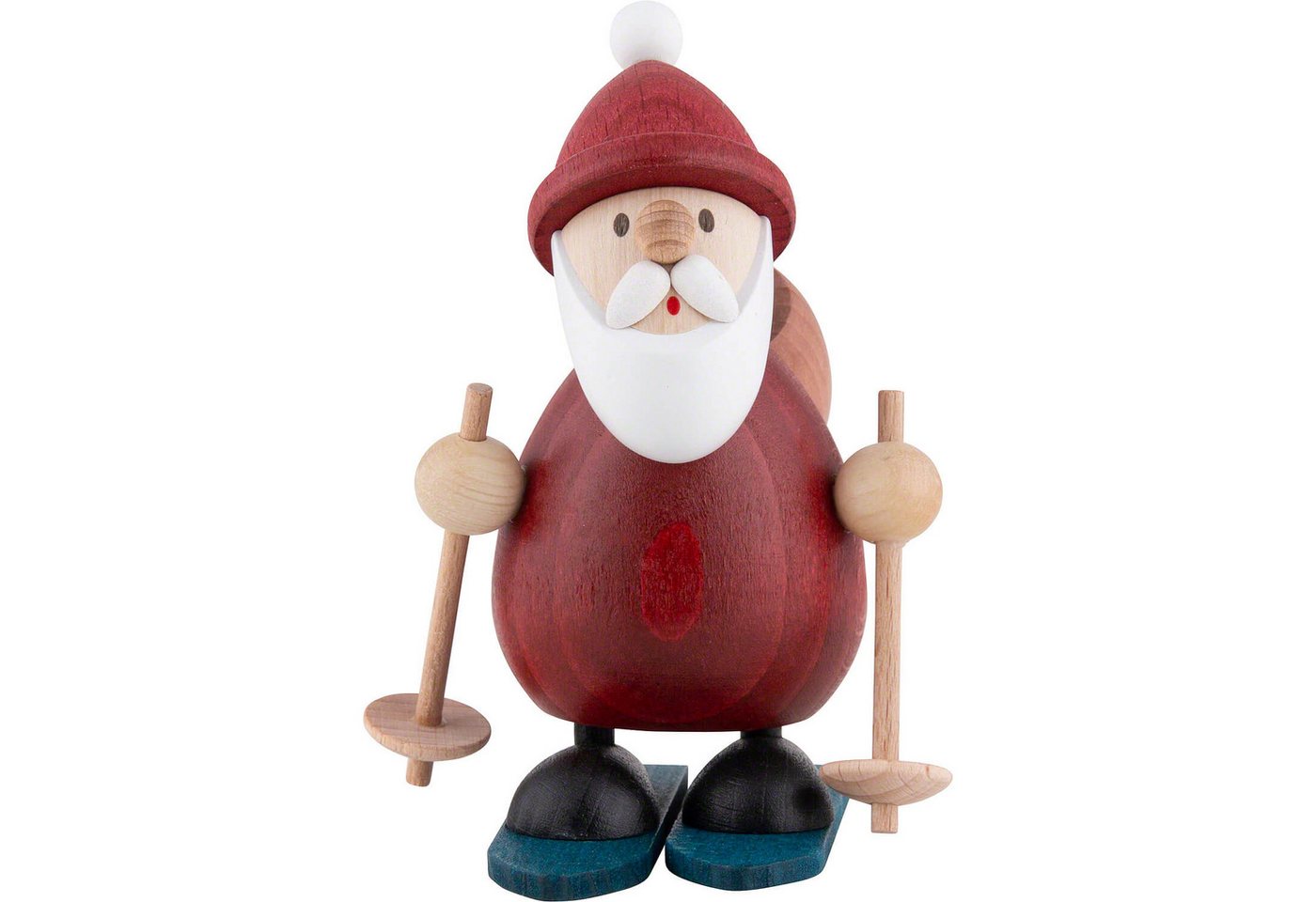 Ullrich Kunsthandwerk Dekofigur Weihnachtsmann auf Ski (9,6cm) von Ullrich Kunsthandwerk von Ullrich Kunsthandwerk