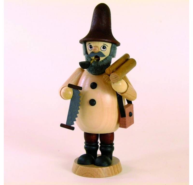Ullrich Kunsthandwerk Räuchermännchen Räuchermann Waldwichtel mit Säge Höhe=17cm NEU von Ullrich Kunsthandwerk