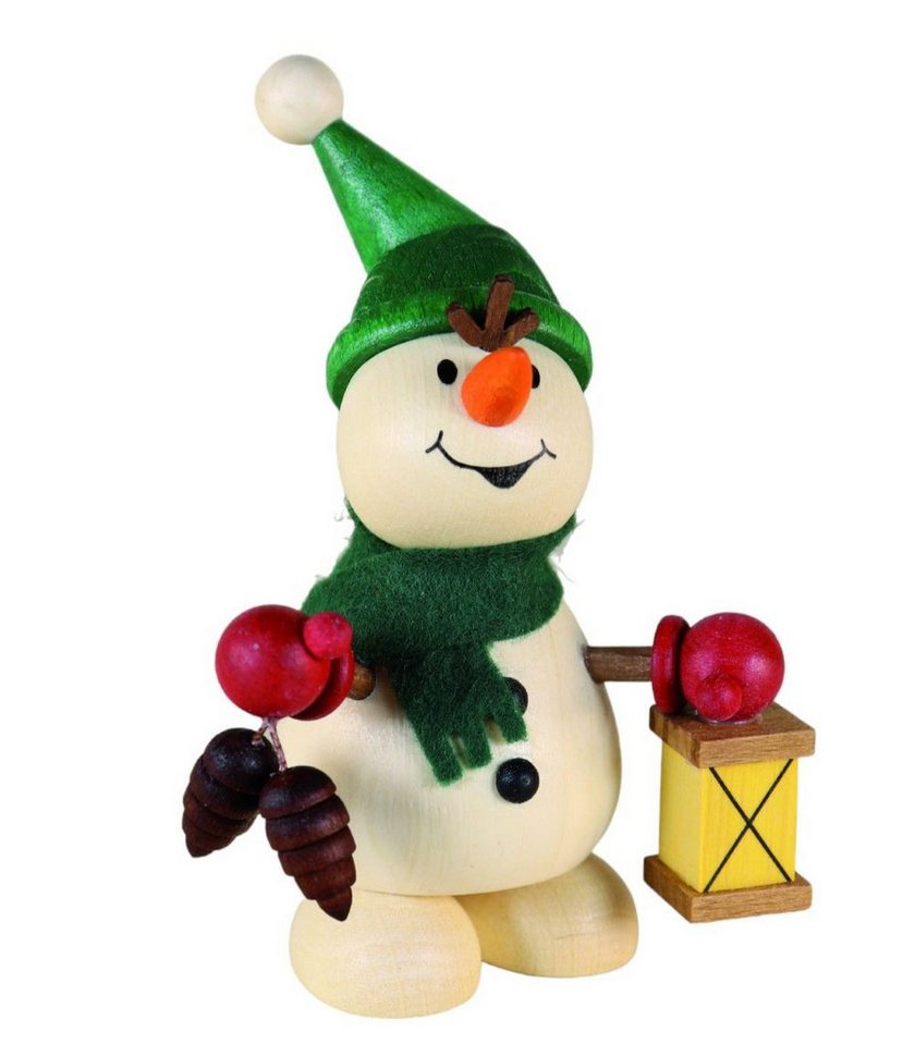 Ullrich Kunsthandwerk Schneemann kleiner Schneemann mit Zapfen und Laterne 10 cm in Geschenkbox Ullrich Kunsthandwerk Schneemann kleiner Schneemann mit Zapfen und Laterne 10 cm in Geschenkbox von Ullrich Kunsthandwerk
