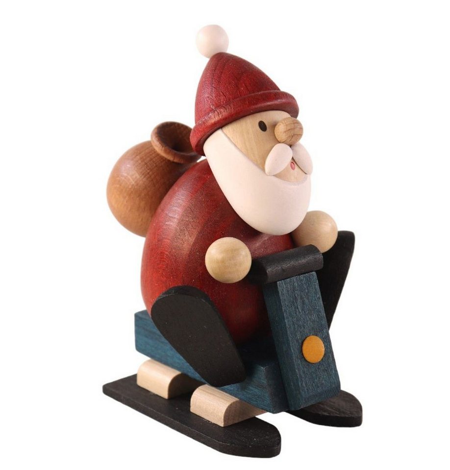 Ullrich Kunsthandwerk Weihnachtsmann Geschenkeset Weihnachtsmann mit Snowmobil, 7 cm, Klarsicht Geschenkbox von Ullrich Kunsthandwerk