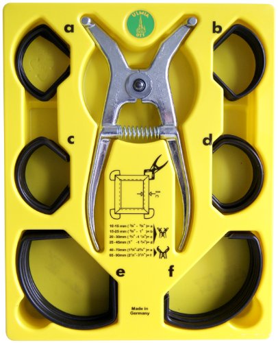 Ulmia 173 Set/Arbeitsgarnitur 173 ~ kompletter Satz Gehrungsspannklammern, je 8 Stück einer jeden Größe mit 1 Spreizzange ~ komplette Sortiment für den Profi, übersichtlich und griffbereit aufbewahrt Ulmia 173 Set/Arbeitsgarnitur 173 ~ kompletter Satz Gehrungsspannklammern, je 8 Stück einer jeden Größe mit 1 Spreizzange ~ komplette Sortiment für den Profi, übersichtlich und griffbereit aufbewahrt von Ulmia