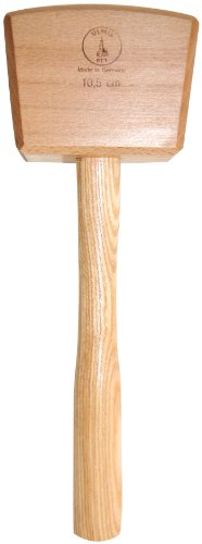 Ulmia 300-1 Holzhammer / Schreinerklüpfel 300-1 ~ Schlagkopf aus bestem, gedämpftem Rotbuchenholz, alle Kanten mit gefräster Faste, Stiel aus Eschenholz, eingeleimt und verkeilt ~ Schlagkopf: 105 x 65 x 80 von Ulmia