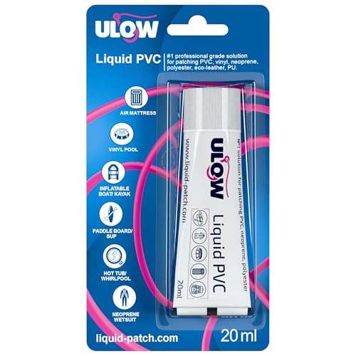 Ulow Flüssiges Flicken Reparaturset für Schlauchboote Sup Flickzeug für Pool Whirlpool Spa kleber und Flicken Luftmatratzen Wasserbett Luftbett Airtrack Wathose funktioniert auf Allen PVC Materialien Ulow Flüssiges Flicken Reparaturset für Schlauchboote Sup Flickzeug für Pool Whirlpool Spa kleber und Flicken Luftmatratzen Wasserbett Luftbett Airtrack Wathose funktioniert auf Allen PVC Materialien von Ulow Liquid PVC
