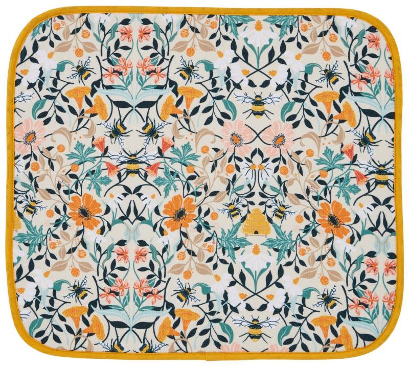 Ulster Weavers Abtropfmatte Bee Bloom, Geschirrabtropfmatte schnelltrocknend waschbar 45x40cm von Ulster Weavers
