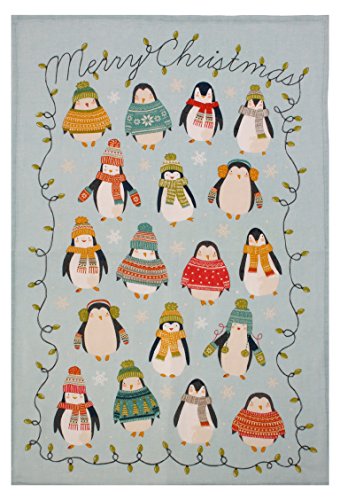 Ulster Weavers Geschirrtuch, Motiv: Pinguine und Lichterkette, 74 x 48 cm Ulster Weavers Geschirrtuch, Motiv: Pinguine und Lichterkette, 74 x 48 cm von Ulster Weavers