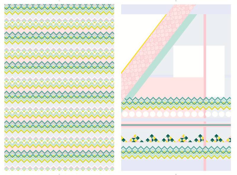 Ulster Weavers Geschirrtuch Miami & Chevron, (Set, 2-tlg., 2-teilig), 2er Pack perfekte Ergänzung für Ihre Küche 100% Baumwolle 48x74 cm von Ulster Weavers