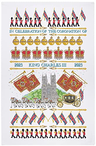 Ulster Weavers King Charles III Coronation Geschirrtuch, 100% Baumwolle, Mehrfarbig, Limitierte Auflage, ca. 48 x 74 cm - Celebration von Ulster Weavers