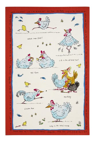 Ulster Weavers Leinen-Geschirrtuch Hühner-Motiv von Ann Edwards von Ulster Weavers
