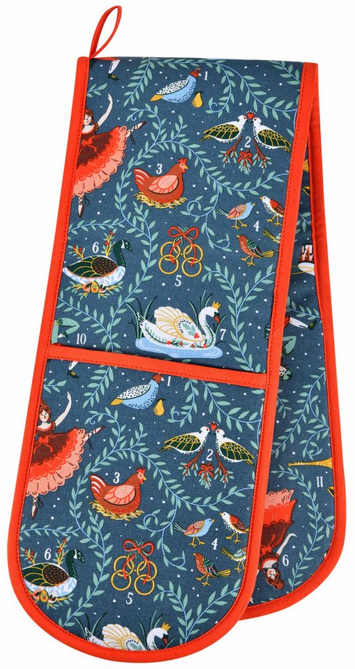 Ulster Weavers Topfhandschuhe 12 Days of Christmas, (1-tlg., bestehend aus 1x doppelten Ofenhandschuh), doppelter Ofenhandschuh, wattiert, Größe:ca.18x88 cm von Ulster Weavers