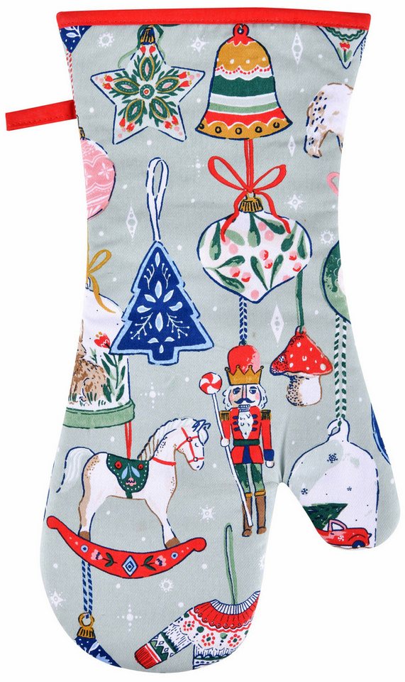 Ulster Weavers Topfhandschuhe Christmas Ornaments, (1-tlg., 1-teilig), 1-tlg., bestehend aus 1x Ofenhandschuh, wattiert, Größe: ca.20x37 cm von Ulster Weavers