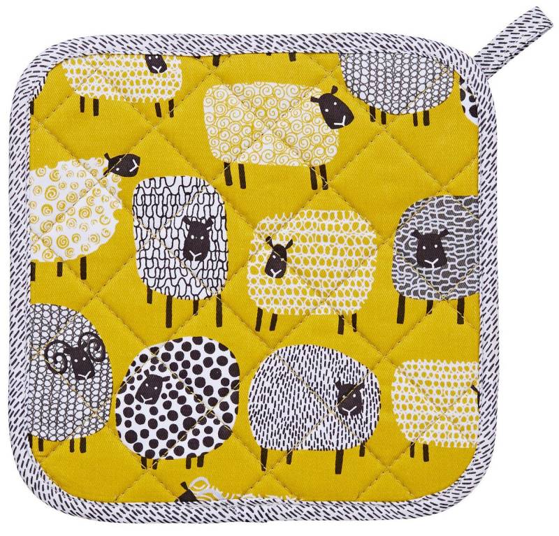 Ulster Weavers Topflappen Dotty Sheep, (Set, 1-tlg., 1-teilig), 1x Topflappen hitzebeständig wattiert Pfannen Untersetzer ca.21x21cm von Ulster Weavers
