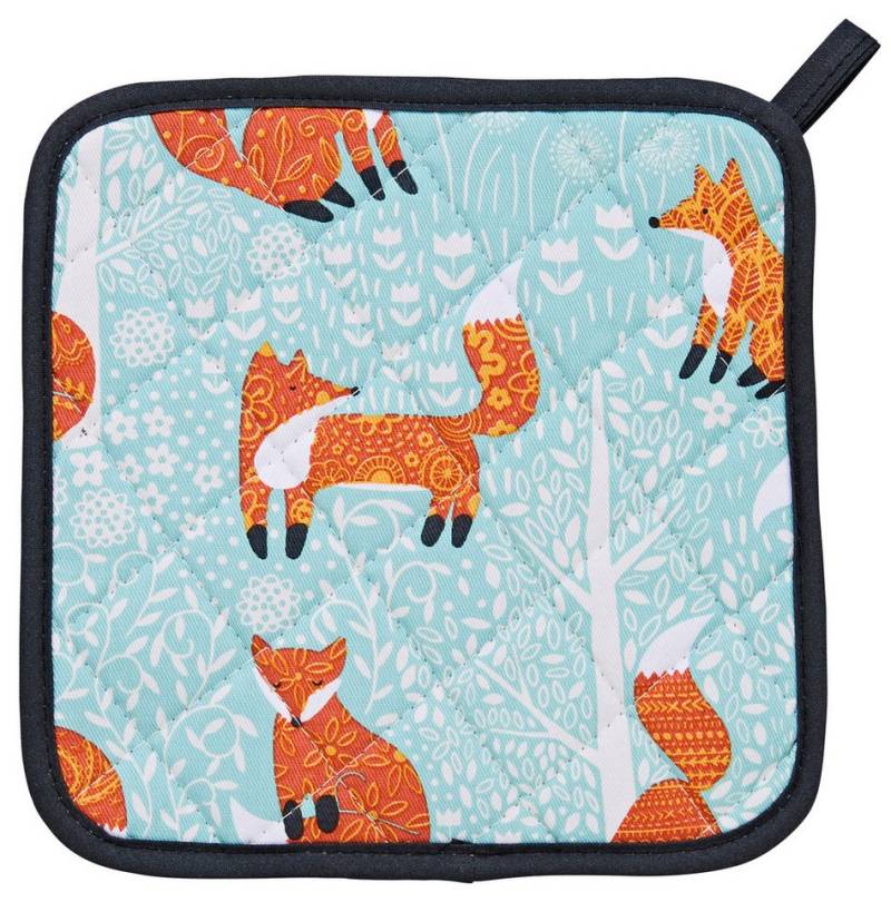 Ulster Weavers Topflappen Foraging Fox, (Set, 1-tlg., Set), 1x Topflappen hitzebeständig wattiert Pfannen Untersetzer ca.21x21cm von Ulster Weavers