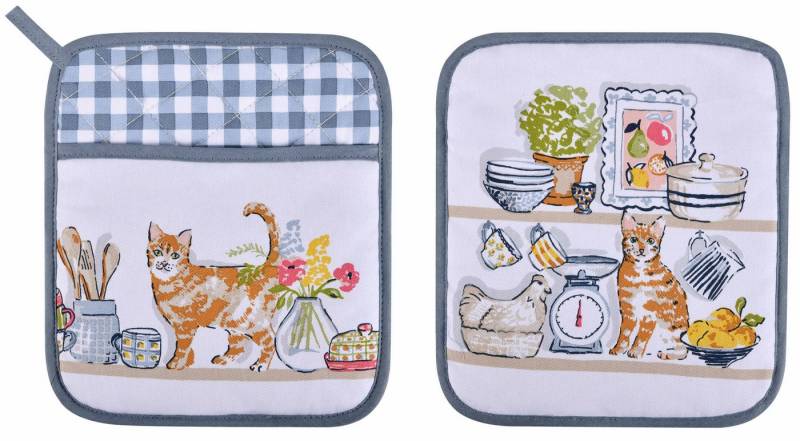 Ulster Weavers Topflappen Pantry Cats, (1-tlg., 1-teilig), 1x Topflappen hitzebeständig wattiert Pfannen Untersetzer ca.21x21cm von Ulster Weavers