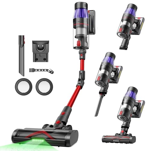 Ultenic U16 Flex Akku Staubsauger Kabellos 550W/50000pa, 60 Min Laufzeit Akkustaubsauger mit Touchscreen und Faltrohr, Wandmontierte Ladestation Grün Licht, Anti Tangle für Hartböden Teppich Tierhaare von Ultenic