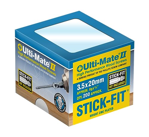 Ulti-Mate Holzschrauben, Zink, 3,5 x 20 mm, 200 Stück Ulti-Mate Holzschrauben, Zink, 3,5 x 20 mm, 200 Stück von Ulti-Mate