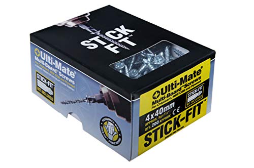 Ulti-Mate MB40040 Multi-Board – 4,0 x 40 mm – Box mit 200 Stück, helles Zink (Silber) Ulti-Mate MB40040 Multi-Board – 4,0 x 40 mm – Box mit 200 Stück, helles Zink (Silber) von Ulti-Mate
