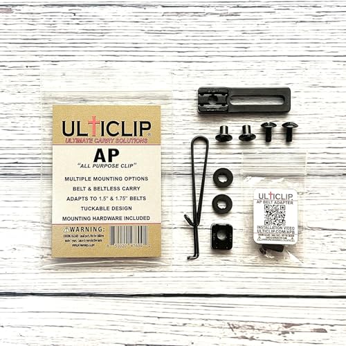 UltiClip AP Clip - Vielseitige lange & kurze Montageblöcke - Passt sich von 4,4 cm auf 3,8 cm an - Minimales Profil, maximale Verdeckung - Weniger 28,3 g - Hergestellt in Amerika, einzeln verkauft von Ulticlip