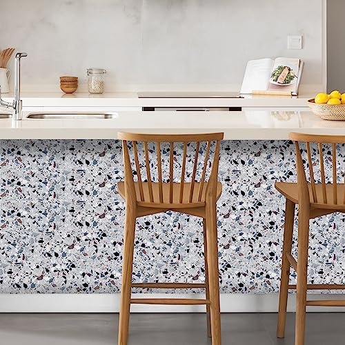 Ulticool Dekoration Aufkleber Fliesen - Graniteffekt Terrazzo Zubehör Weiß Braun Schwarz - 15x15cm - 15 Stück Selbstklebende Klebefolie - Rückwand für Badezimmer - Küchenwand - Sticker Abwaschbar Ulticool Dekoration Aufkleber Fliesen - Graniteffekt Terrazzo Zubehör Weiß Braun Schwarz - 15x15cm - 15 Stück Selbstklebende Klebefolie - Rückwand für Badezimmer - Küchenwand - Sticker Abwaschbar von Ulticool