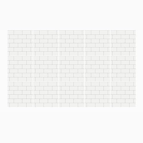 Ulticool Dekoration Aufkleber Fliesen - Steinleisten Wandverkleidung Wand U-Bahn-Fliesen Weiß - 15x15 cm - 15 Stück Selbstklebende Klebefolie - Rückwand für die Wand Badezimmer - Sticker Abwaschbar von Ulticool