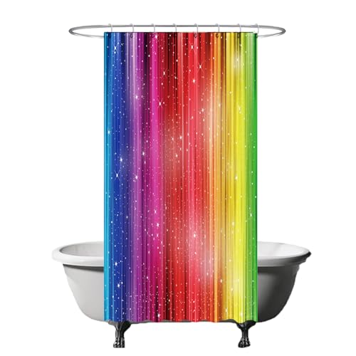 Ulticool Duschvorhang - Regenbogen Rainbow - 120 x 200 cm - Waschbar – Anti Schimmel - Wasserdicht - mit 8 Ringe Ulticool Duschvorhang - Regenbogen Rainbow - 120 x 200 cm - Waschbar – Anti Schimmel - Wasserdicht - mit 8 Ringe von Ulticool
