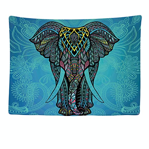 Ulticool - Elefant Bohemian Hippie Ibiza Style - Wandteppich - 200x150 cm - Poster - Verzierung - Hippie Zubehör - Dekoration - Tuch - Malerei - Raumteiler Vorhang für Bett, Wand oder Decke von Ulticool