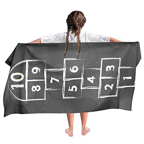 Ulticool Mikrofaser Kinder Handtuch 140 x 70 cm - Strandspielzeug Himmel und Hölle Einhorn - Leicht Reisehandtuch Schnelltrocknend Badetuch Strandhandtuch Microfaser Microfiber - Reise Strand Kind von Ulticool