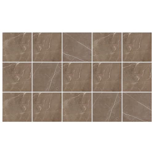Ulticool – Sticker Wasserdicht Aufkleber Fliesen - Beige Marmor Sepia Braun - 15x15 cm - 15 Stück Selbstklebende Fliesenaufkleber aus Folie - Aufkantung für Wand Badezimmer - Küchenwand Küche Ulticool – Sticker Wasserdicht Aufkleber Fliesen - Beige Marmor Sepia Braun - 15x15 cm - 15 Stück Selbstklebende Fliesenaufkleber aus Folie - Aufkantung für Wand Badezimmer - Küchenwand Küche von Ulticool