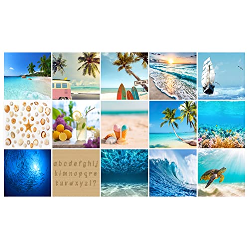 Ulticool – Sticker Wasserdicht Aufkleber Fliesen - Tropisch Sommer - 15x15 cm - 15 Stück Selbstklebende Fliesenaufkleber aus Folie - für die Wand Badezimmer - Küchenwand Küche - Sticky Tiles von Ulticool