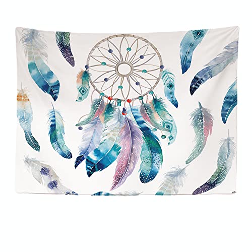 Ulticool Dreamcatcher Dreamcatcher Indianer Federn – Wandteppich – 200 x 150 cm – großer Wandteppich – Poster Dekoration – Zubehör Hippie Bohemian – Leinwand – Malerei von Ulticool